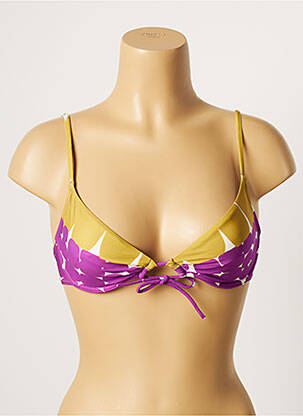Haut de maillot de bain stretch haut soutien-gorge emboitant violet LOU femme