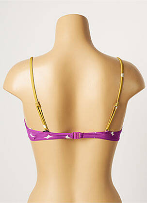 Haut de maillot de bain stretch haut soutien-gorge emboitant violet LOU femme