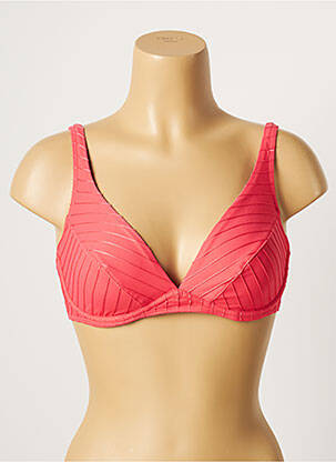 Haut de maillot de bain stretch haut soutien-gorge emboitant rose LOU femme