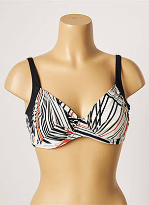 Haut de maillot de bain stretch haut soutien-gorge emboitant noir BELCOR femme