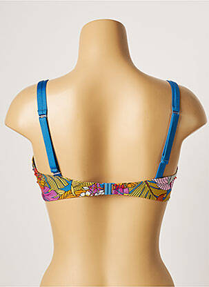 Haut de maillot de bain stretch haut soutien-gorge emboitant bleu BELCOR femme