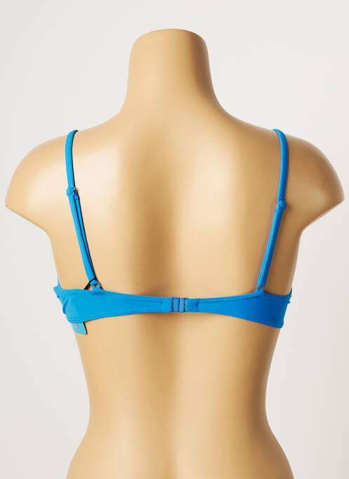 Haut de maillot de bain stretch haut soutien-gorge emboitant bleu LOU femme