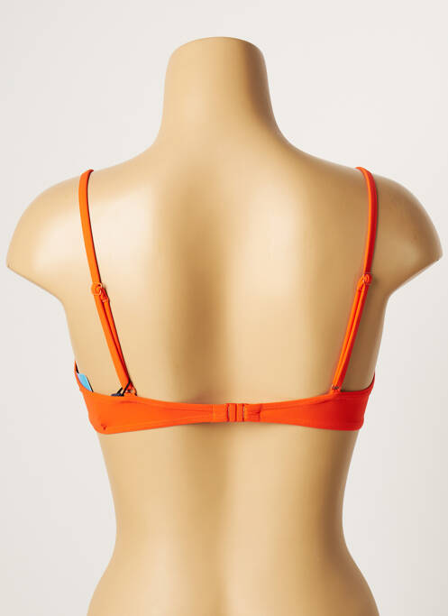 Haut de maillot de bain stretch haut soutien-gorge balconnet orange LOU femme