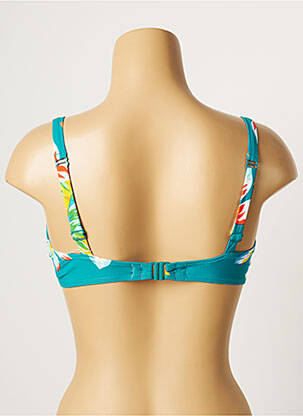Haut de maillot de bain stretch haut soutien-gorge emboitant vert BELCOR femme