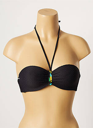 Haut de maillot de bain bretelles élastiquées amovibles haut soutien-gorge moulé noir VARIANCE femme