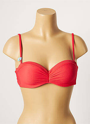 Haut de maillot de bain stretch haut bandeau rose CHERRY BEACH femme