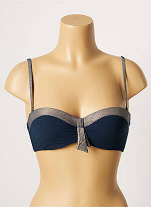 Haut de maillot de bain stretch haut bandeau bleu OUAI femme