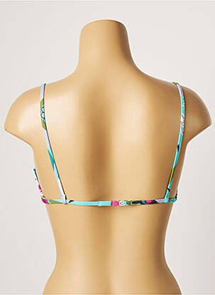 Haut de maillot de bain stretch haut soutien-gorge moulé bleu CHERRY BEACH femme