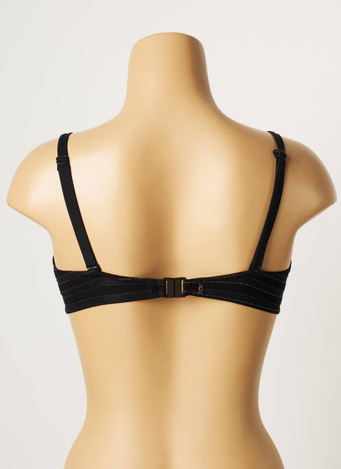 Haut de maillot de bain stretch haut soutien-gorge moulé noir LOU femme