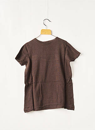 Pull stretch manches courtes marron KOOKAI fille