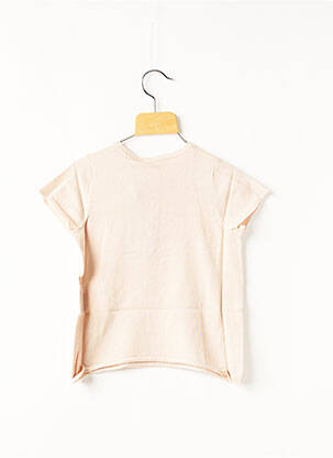Pull stretch manches courtes rose KOOKAI fille