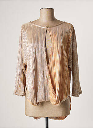 Top coupe fluide manches 3/4 orange TENDANCE UNIQUE femme