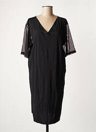 Robe mi-longue manches courtes manches courtes noir WOLFORD femme