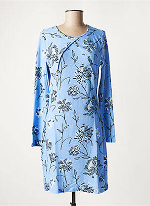 Robe pull stretch manches longues bleu LA FIANCEE DU MEKONG femme