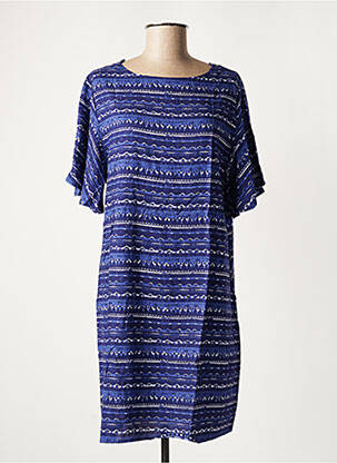 Robe courte manches courtes manches courtes bleu LA FIANCEE DU MEKONG femme
