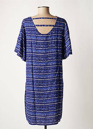Robe courte manches courtes manches courtes bleu LA FIANCEE DU MEKONG femme
