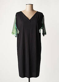 Robe mi-longue manches courtes manches courtes noir WOLFORD femme