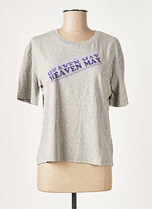 T-shirt gris HEAVEN MAY pour femme