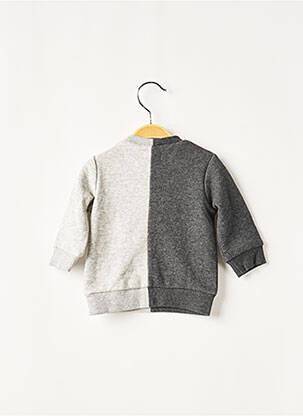 Sweat-shirt tissage chiné manches longues gris IKKS enfant