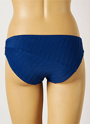 Bas de maillot de bain effet matière satinée culotte bleu LOU femme