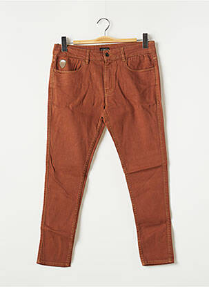 Jeans skinny tissage brut taille normale marron APRIL 77 femme