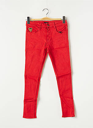 Jeans skinny tissage brut taille normale rouge APRIL 77 femme