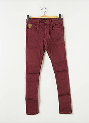Jeans skinny tissage brut taille normale rouge APRIL 77 femme
