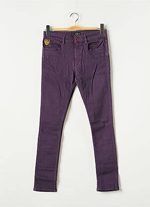 Jeans skinny tissage brut taille normale violet APRIL 77 femme