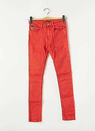 Jeans skinny tissage brut taille normale rouge APRIL 77 femme