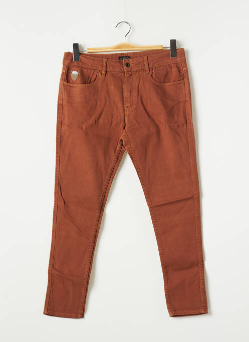 Jeans skinny tissage brut taille normale marron APRIL 77 femme