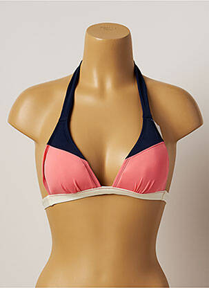 Haut de maillot de bain fermeture liens à nouer haut soutien-gorge avec mousse de rembourrage amovible rose VARIANCE femme