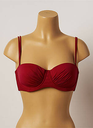 Haut de maillot de bain haut soutien-gorge moulé haut soutien-gorge moulé rouge BELCOR femme