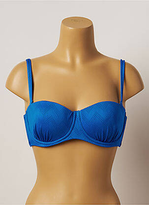 Haut de maillot de bain haut soutien-gorge moulé haut soutien-gorge moulé bleu BELCOR femme