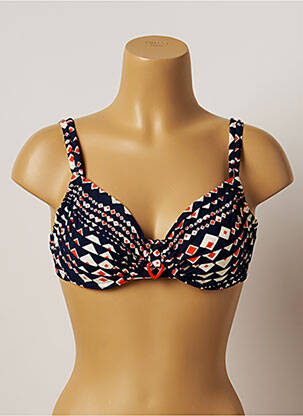 Haut de maillot de bain haut soutien-gorge emboitant haut soutien-gorge emboitant bleu BELCOR femme