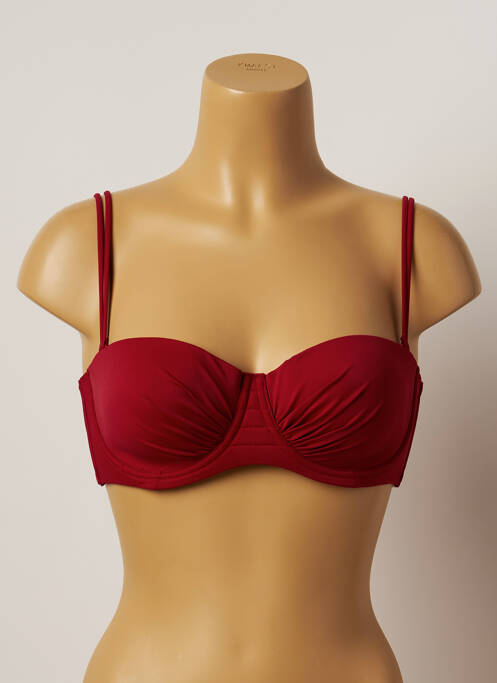 Haut de maillot de bain haut soutien-gorge moulé haut soutien-gorge moulé rouge BELCOR femme