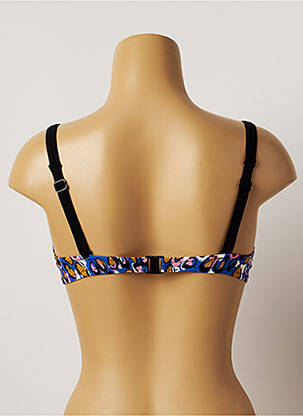 Haut de maillot de bain stretch haut soutien-gorge emboitant bleu BELCOR femme