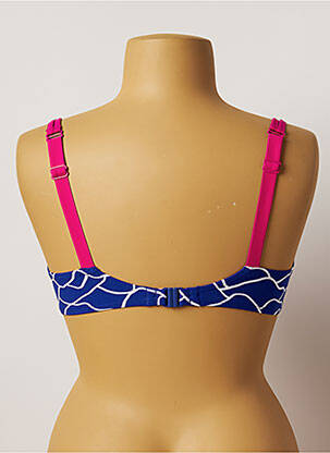 Haut de maillot de bain stretch haut soutien-gorge balconnet bleu BELCOR femme