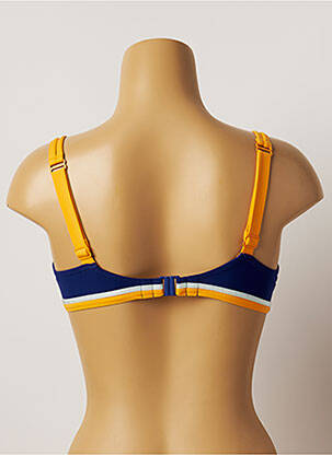 Haut de maillot de bain stretch haut soutien-gorge emboitant bleu BELCOR femme