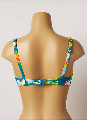 Haut de maillot de bain stretch haut soutien-gorge emboitant vert BELCOR femme