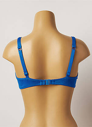 Haut de maillot de bain stretch haut soutien-gorge emboitant bleu BELCOR femme