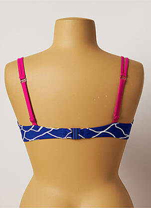 Haut de maillot de bain stretch haut soutien-gorge moulé bleu BELCOR femme