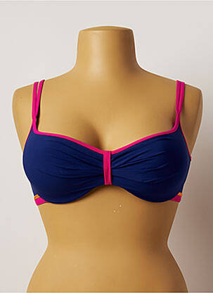 Haut de maillot de bain stretch haut soutien-gorge moulé violet BELCOR femme