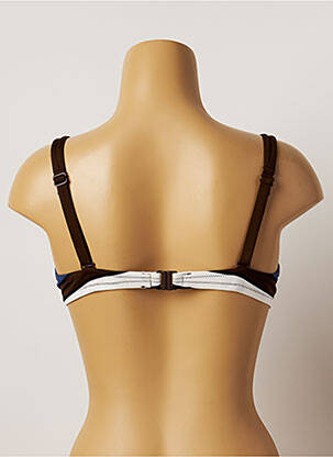 Haut de maillot de bain stretch haut soutien-gorge emboitant bleu BELCOR femme