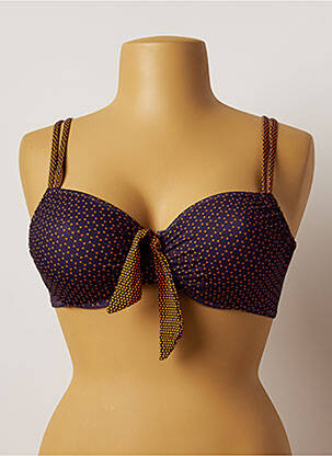 Haut de maillot de bain stretch haut soutien-gorge balconnet violet BELCOR femme