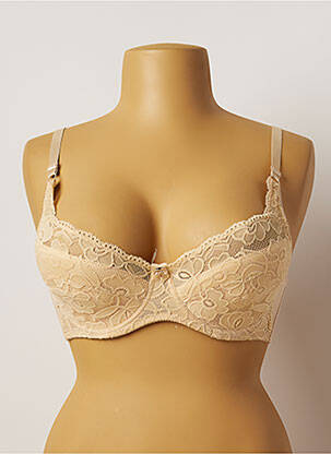Soutien-gorge tissage dentelle haut soutien-gorge moulé chair HANA femme