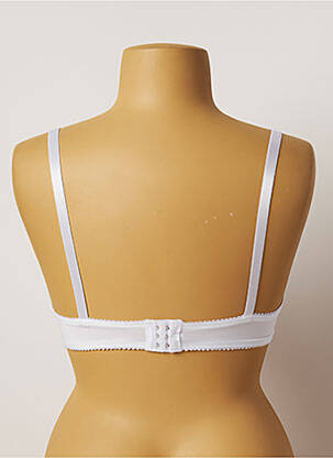 Soutien-gorge tissage dentelle haut soutien-gorge moulé blanc HANA femme