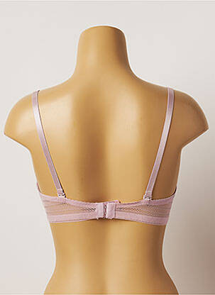 Soutien-gorge tissage dentelle haut soutien-gorge moulé rose HANA femme