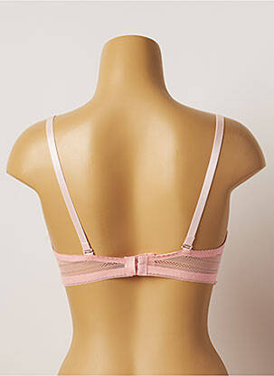 Soutien-gorge tissage dentelle haut soutien-gorge moulé rose HANA femme