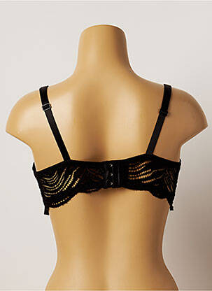 Soutien-gorge tissage dentelle haut soutien-gorge emboitant noir HANA femme