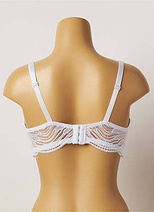 Soutien-gorge tissage dentelle haut soutien-gorge emboitant blanc HANA femme